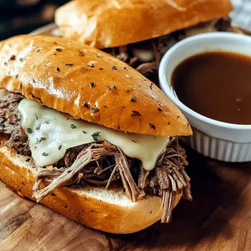 Crockpot French Dip Sandwiches