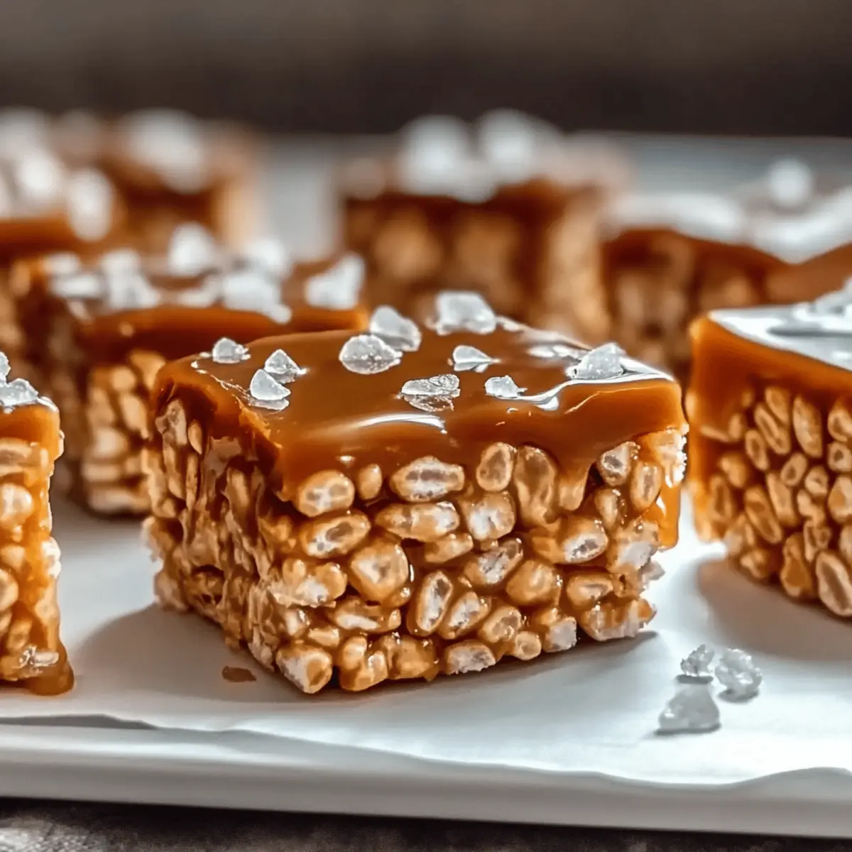 Salted Caramel Rice Krispie Treats