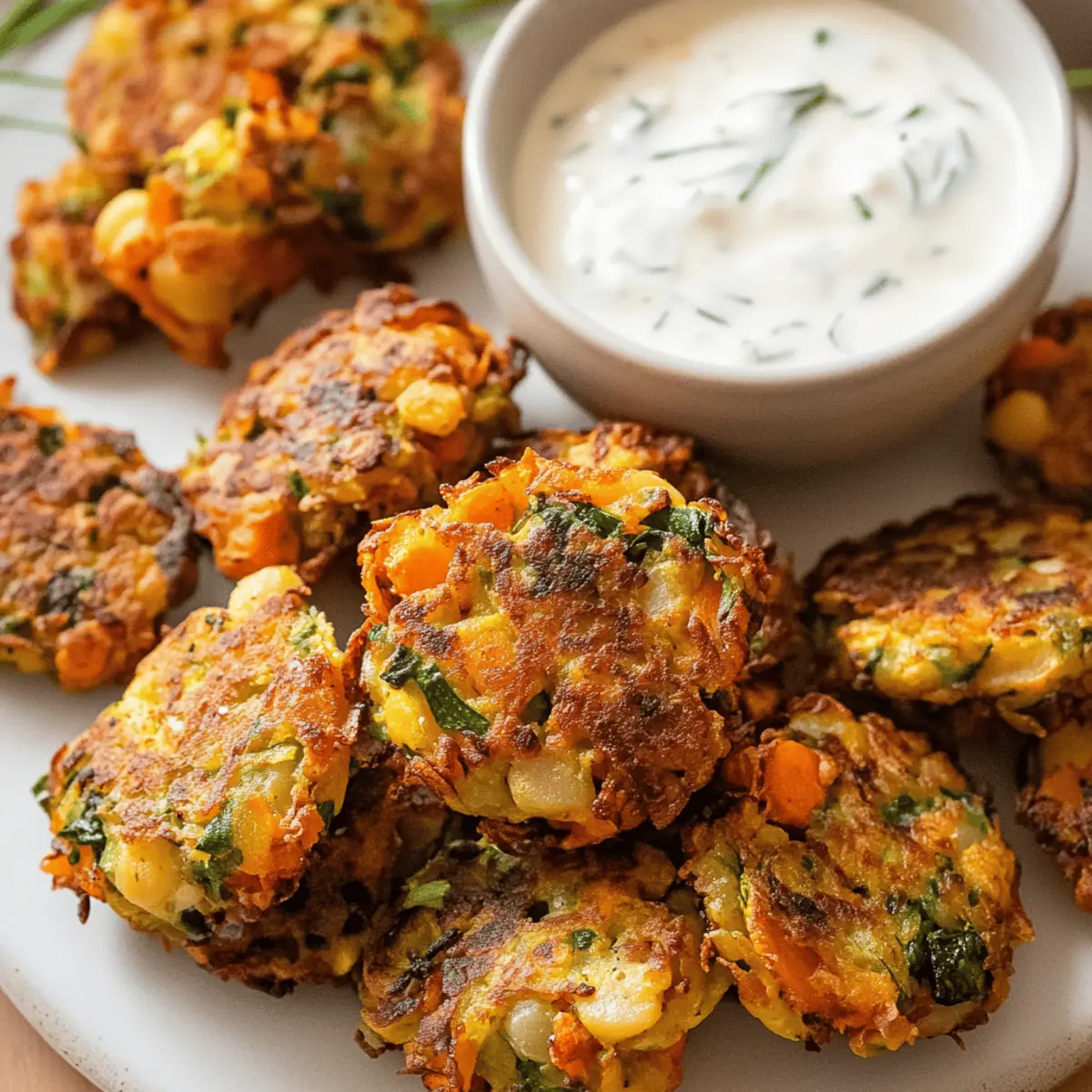 Vegetable Fritters with Chickpeas