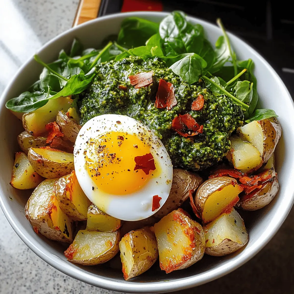 Egg Pesto Breakfast Bowl