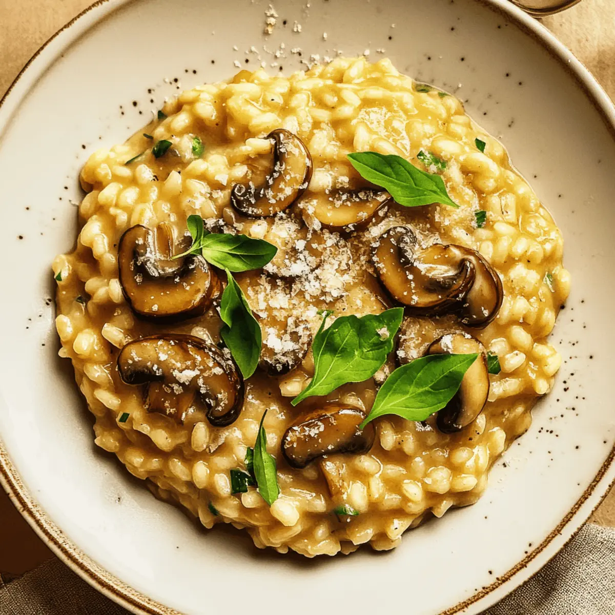 Mushroom-Taleggio Risotto