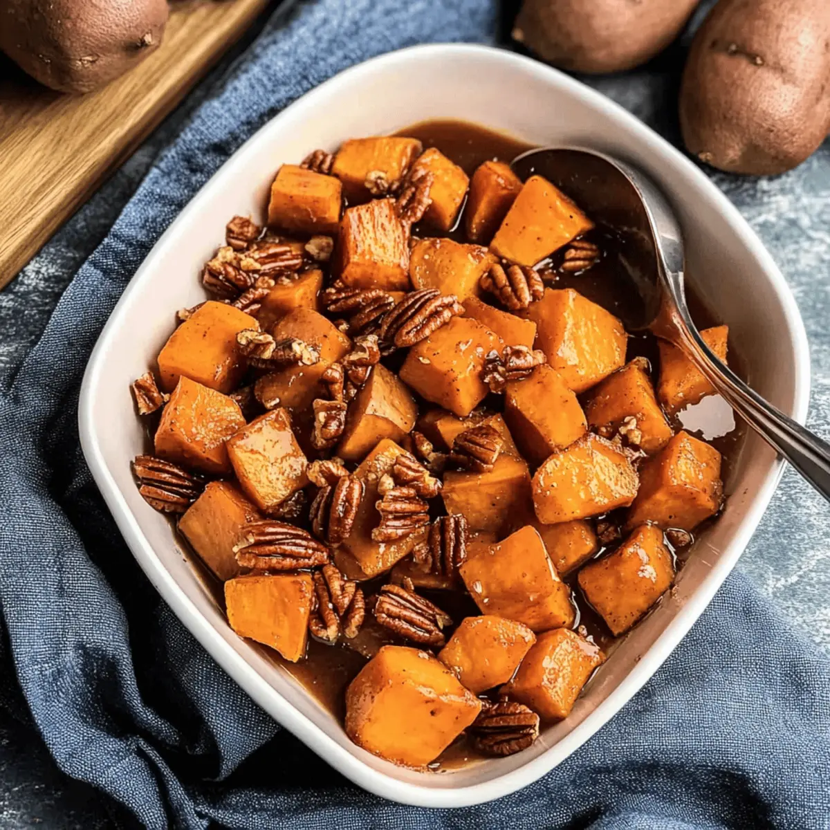 Maple Roasted Sweet Potatoes with Pecans