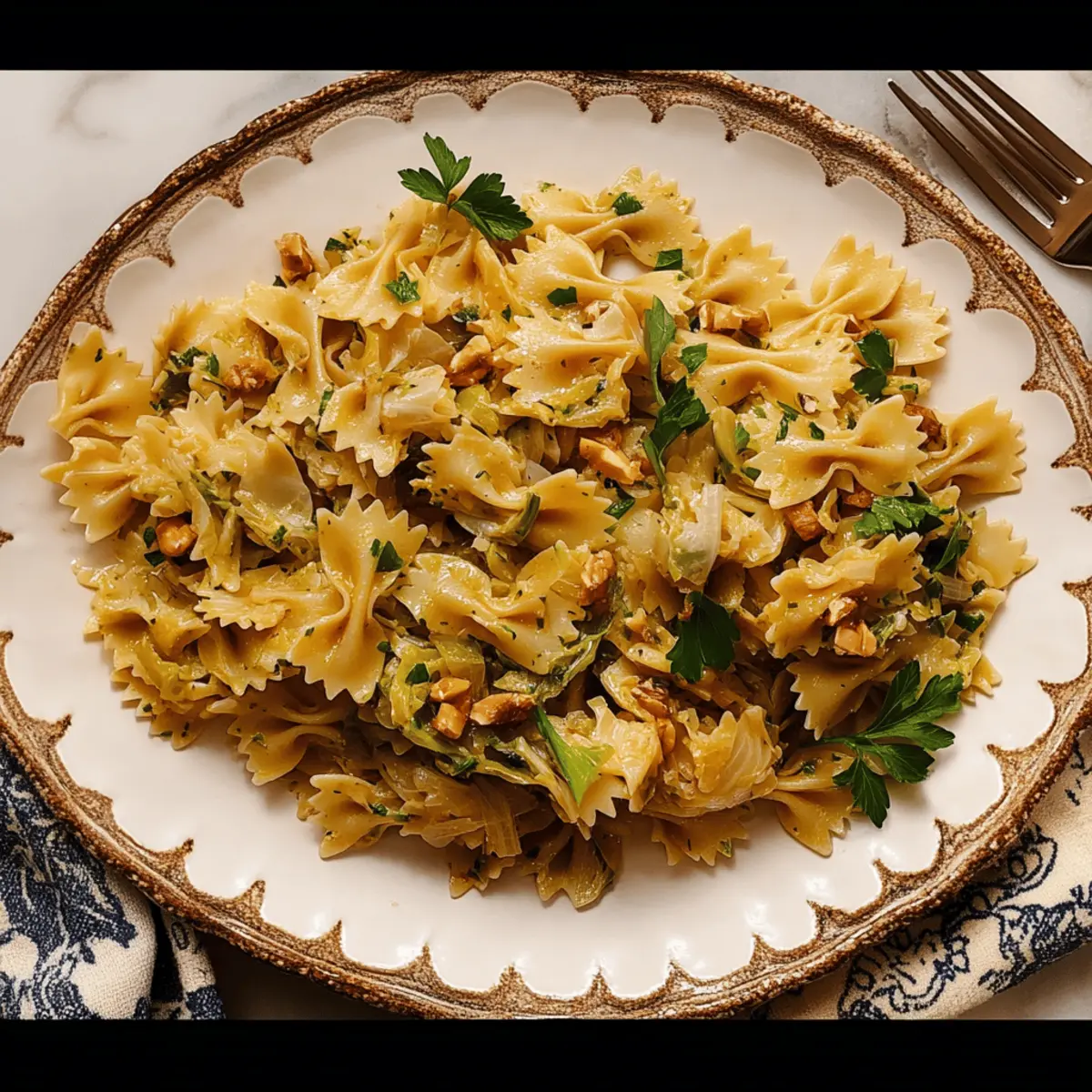 Cabbage Walnut Pasta