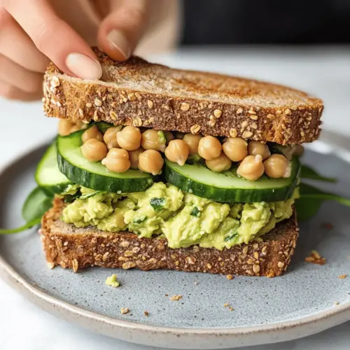 Smashed Chickpea Avocado Sandwich