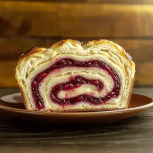 Raspberry Swirl Brioche Loaf