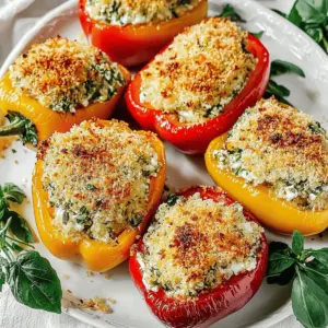 Herby Ricotta Stuffed Peppers