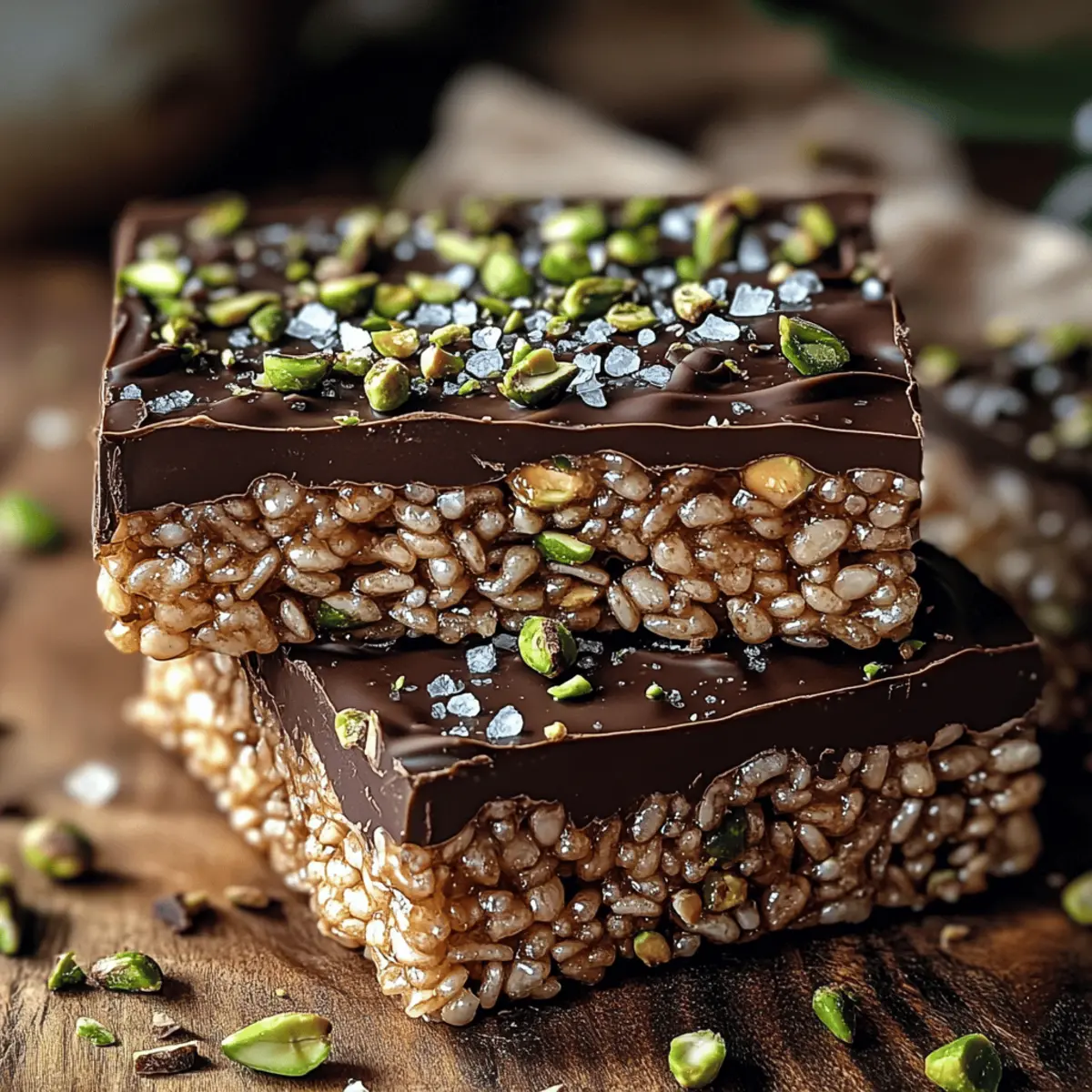 Dubai Chocolate Rice Krispie Treats