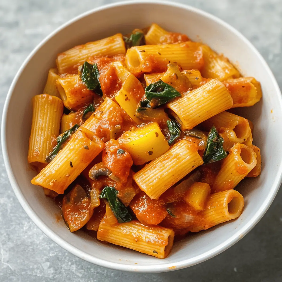 Veggie Pasta with Marinara Sauce