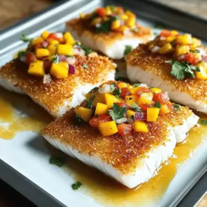 Coconut Crusted Fish with Mango Salsa