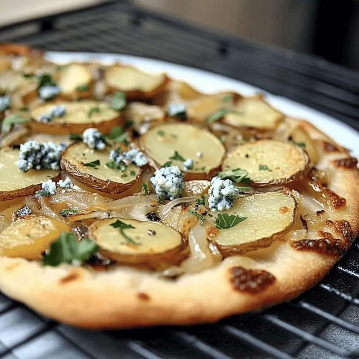 Potato and Blue Cheese Pizza