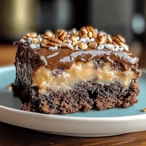 German Chocolate Poke Cake