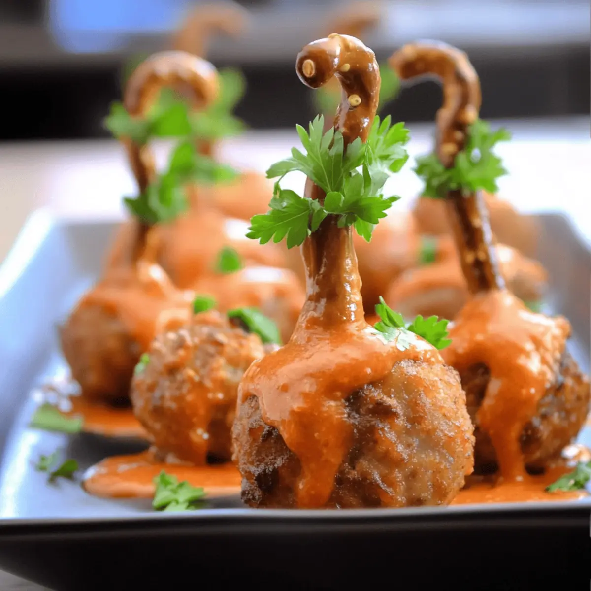 Buffalo Meatball Pumpkins
