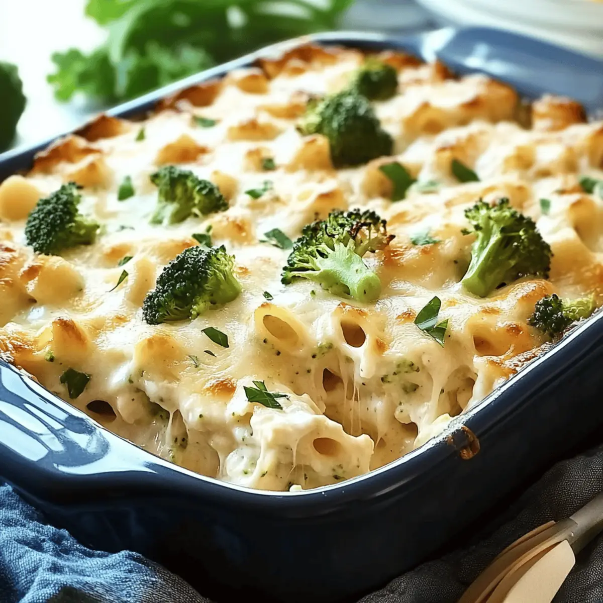 Chicken and Broccoli Alfredo Bake