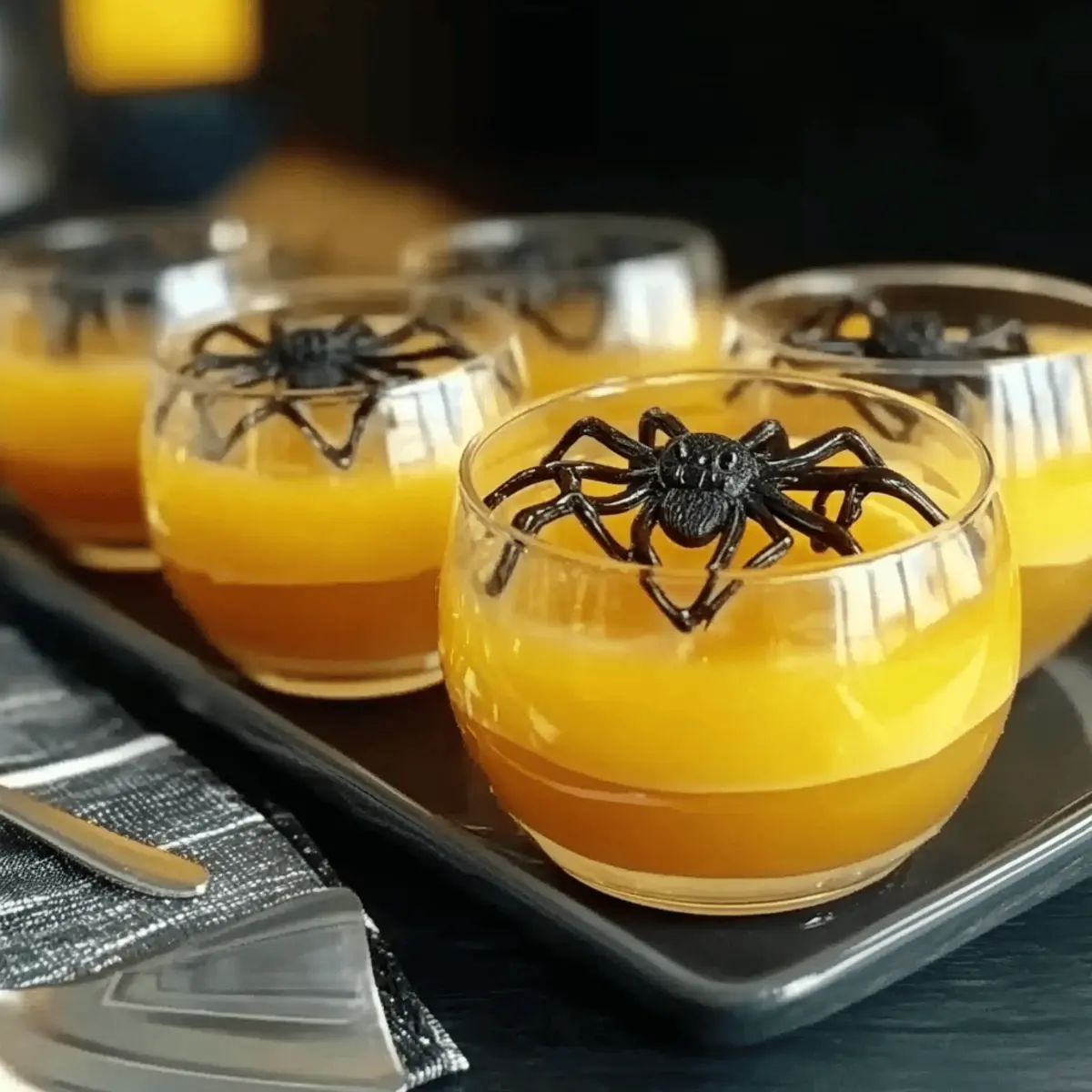 Chocolate orange spider jellies