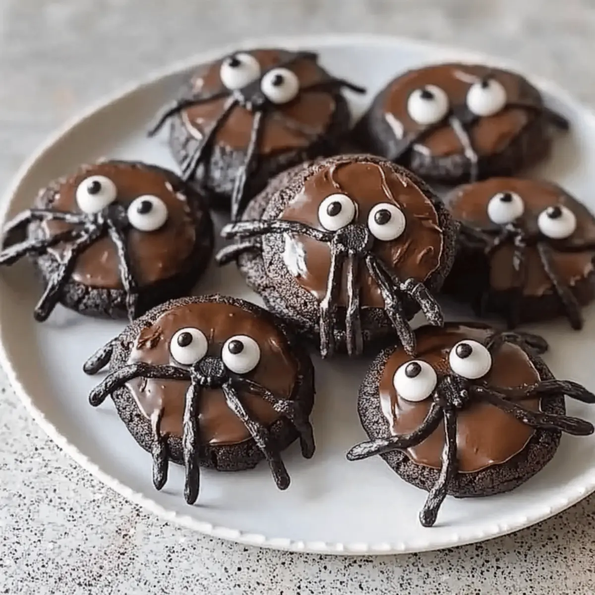 Chocolate spider cookies