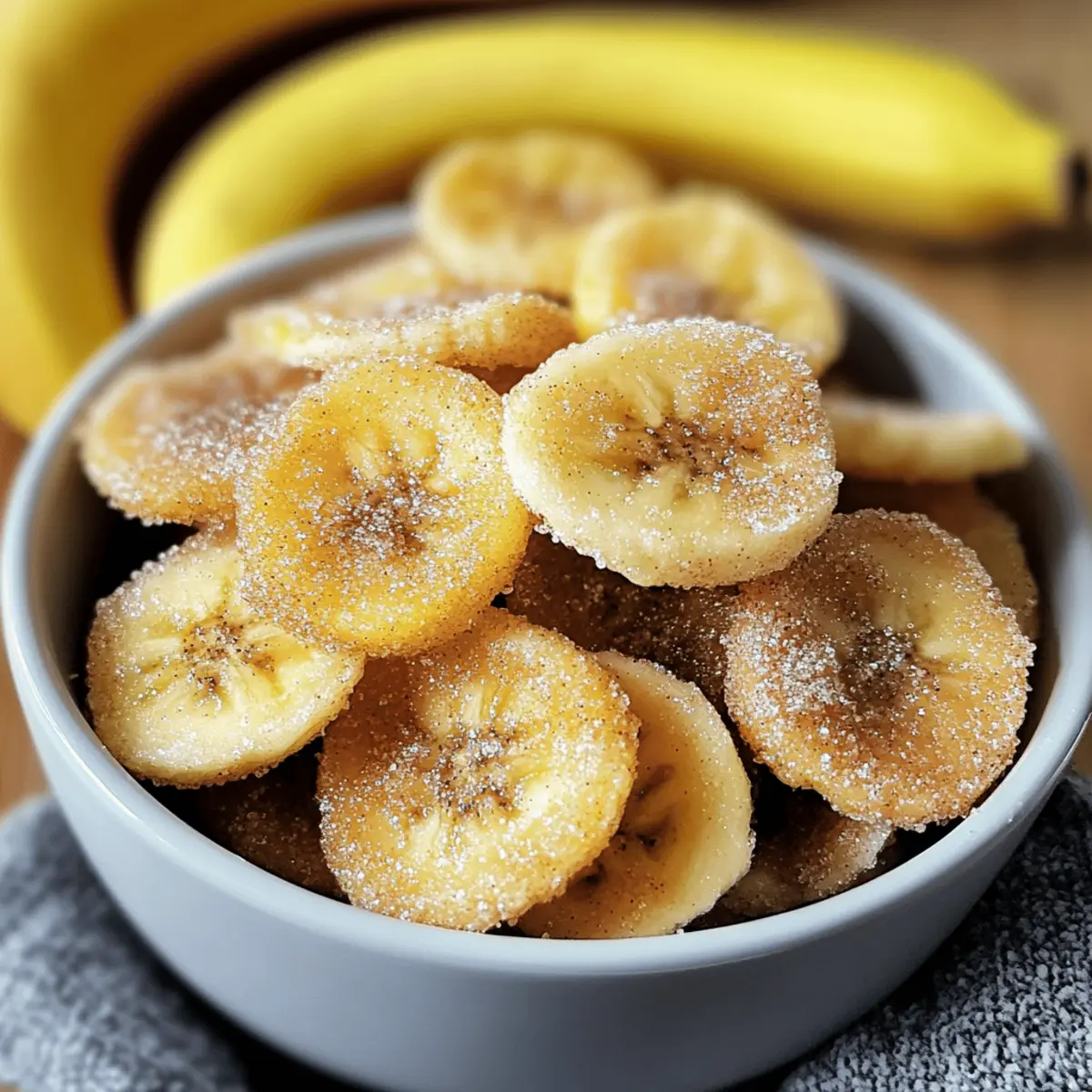 Cinnamon Sugar Air Fryer Banana Chips