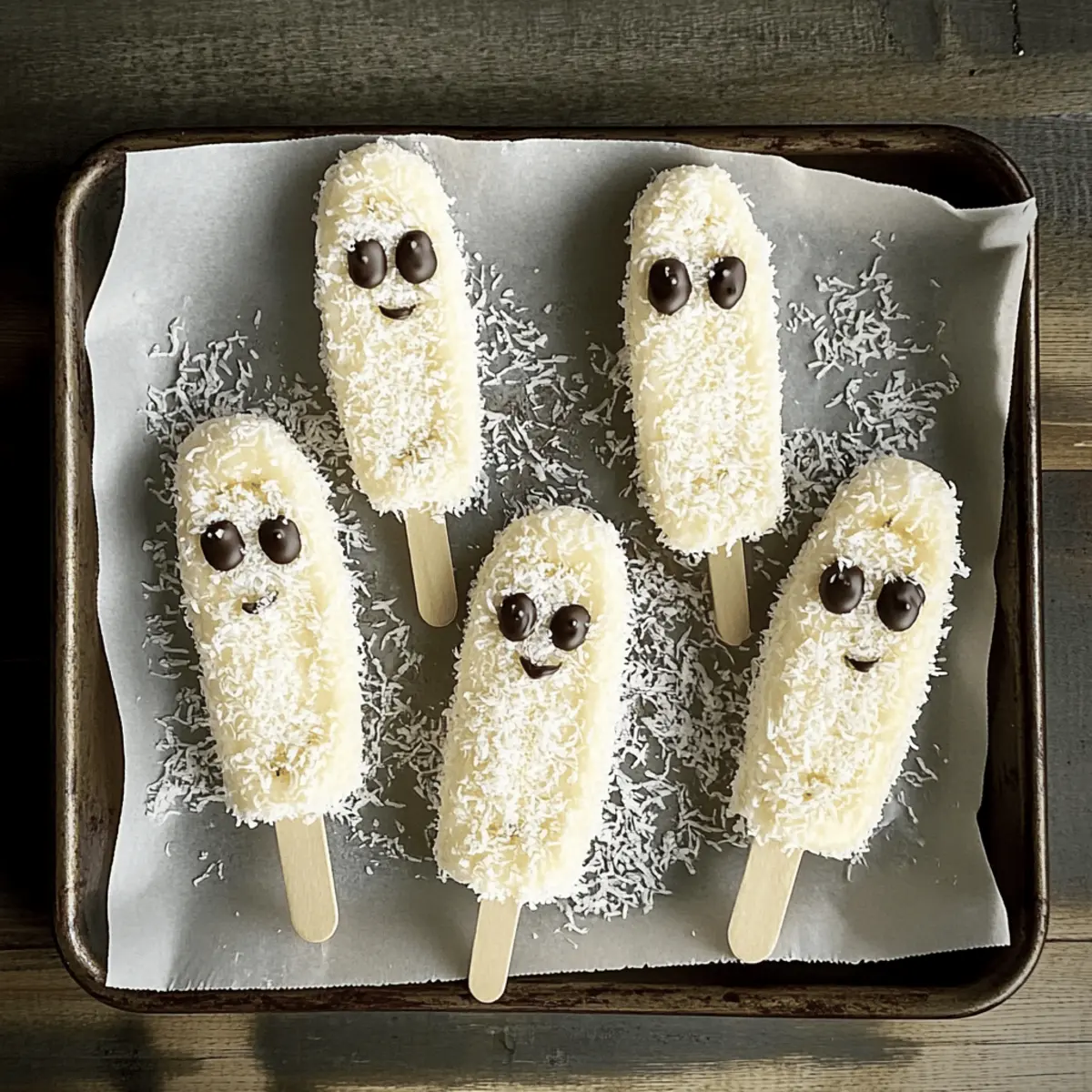 Frozen banana ghosts