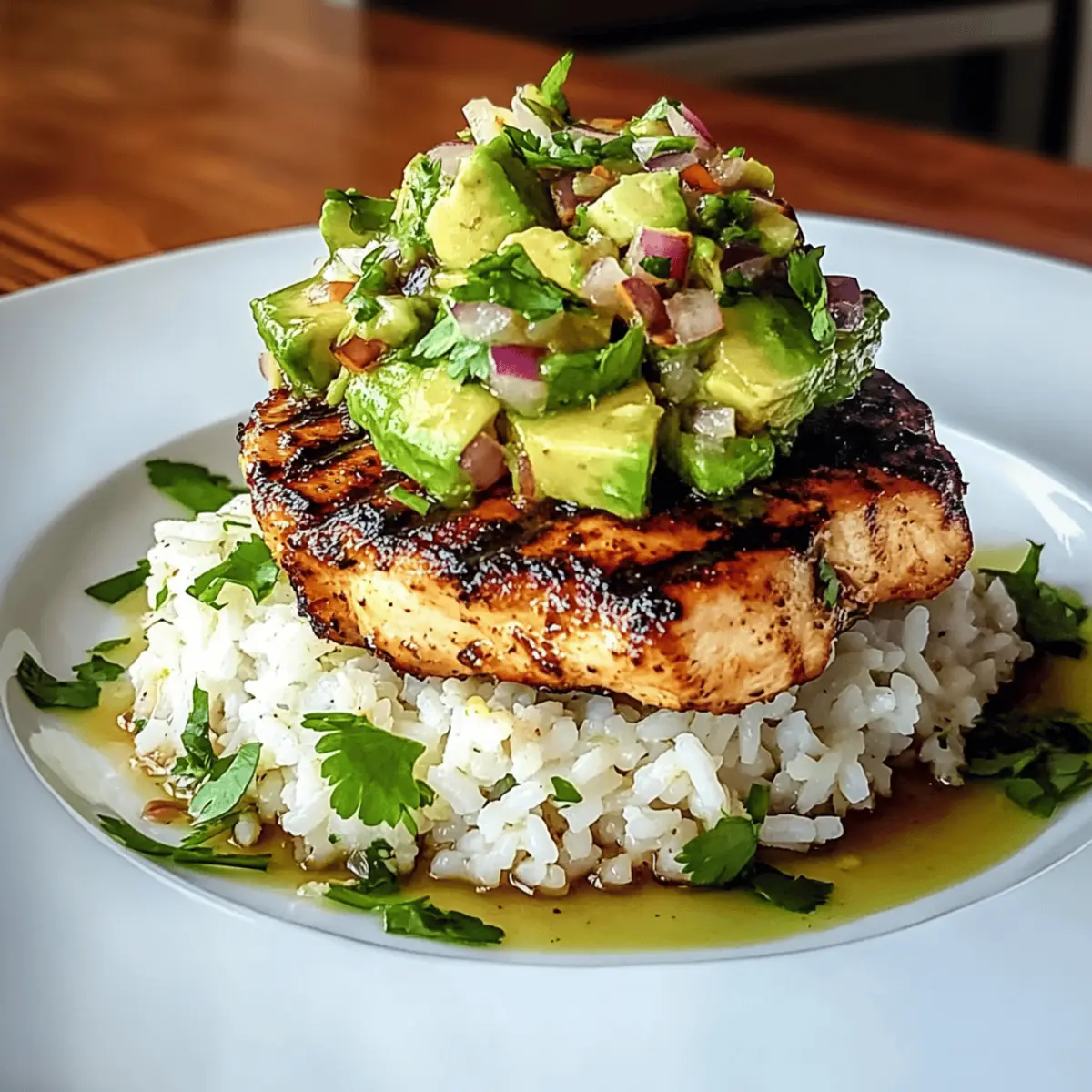 Honey Lime Chicken & Avocado Rice Stack