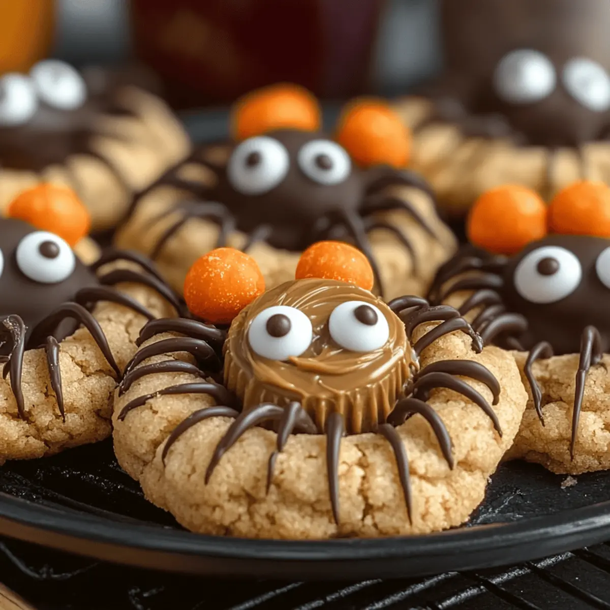 Peanut Butter Spider Cookies