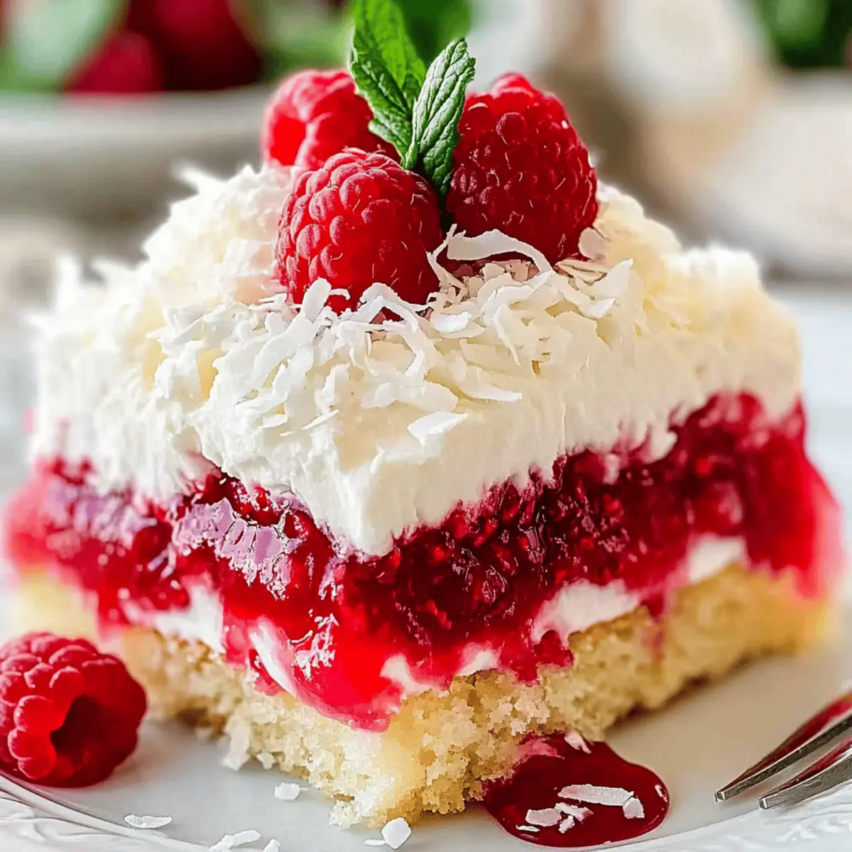 Raspberry Zinger Poke Cake
