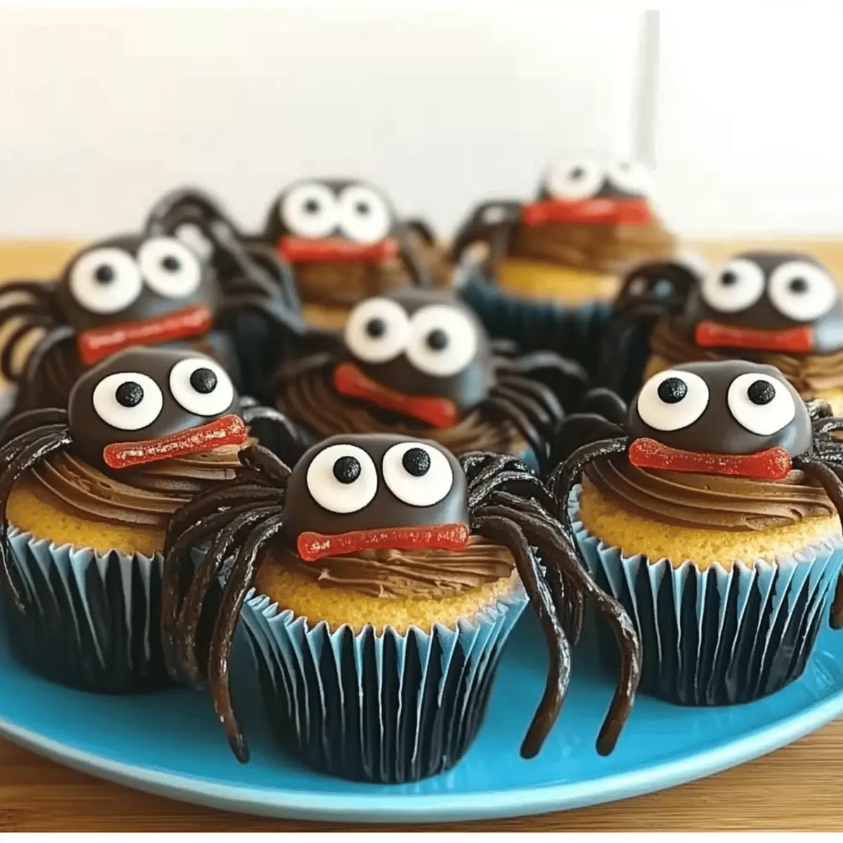 Spooky spider cakes