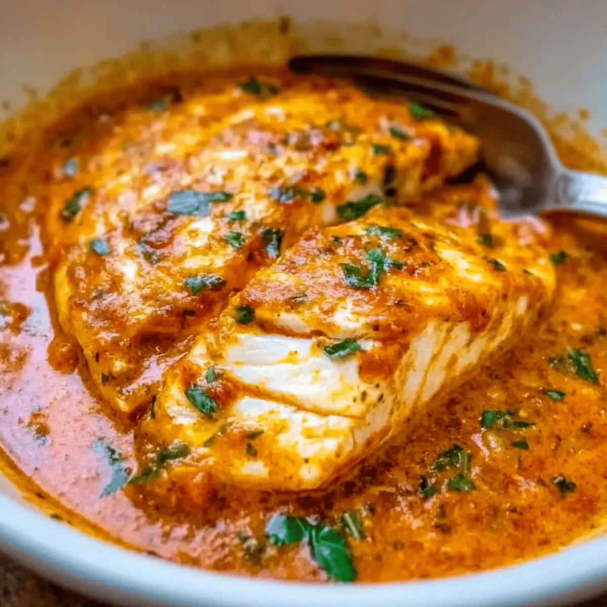 Tilapia in Roasted Pepper Sauce