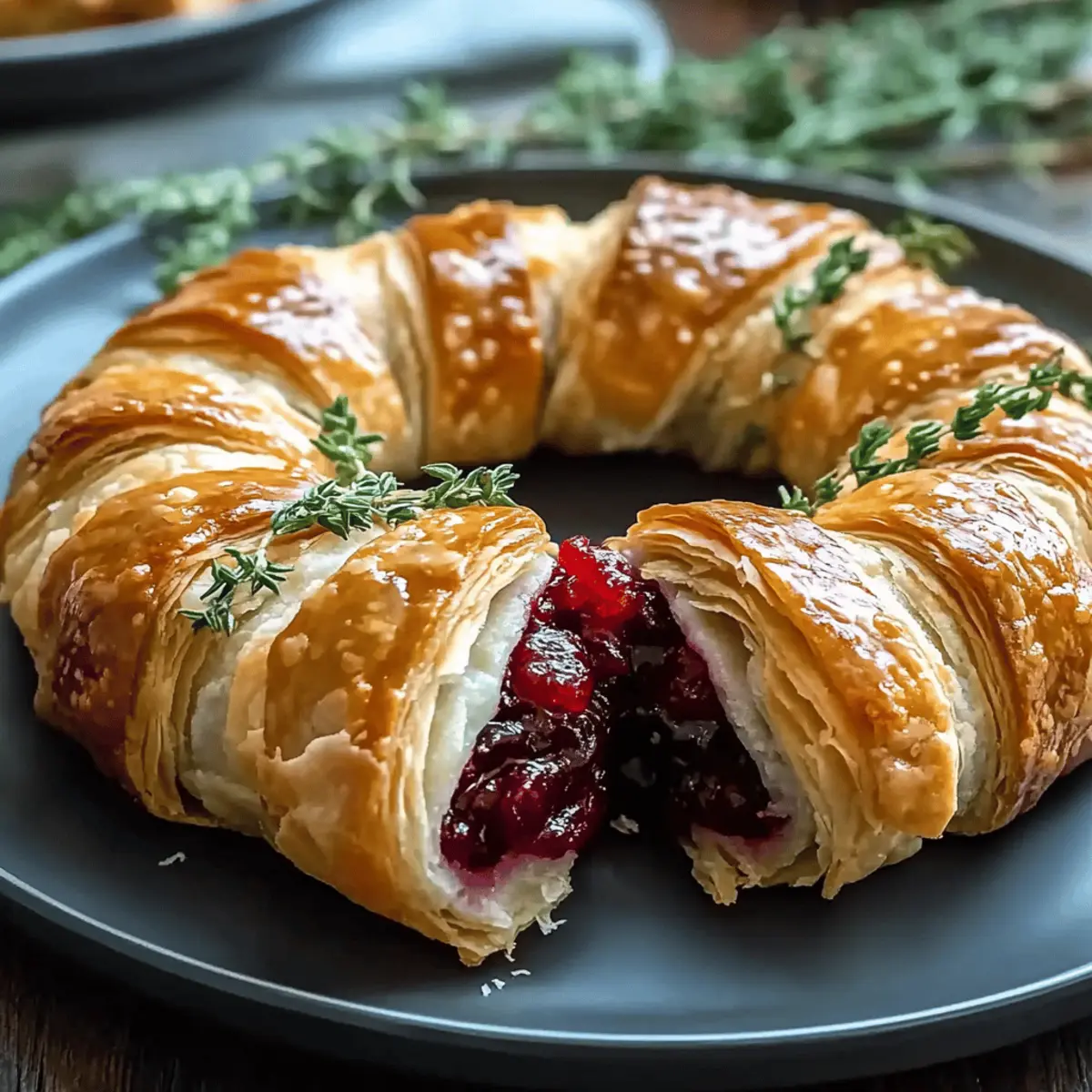 Turkey Cranberry Crescent Ring