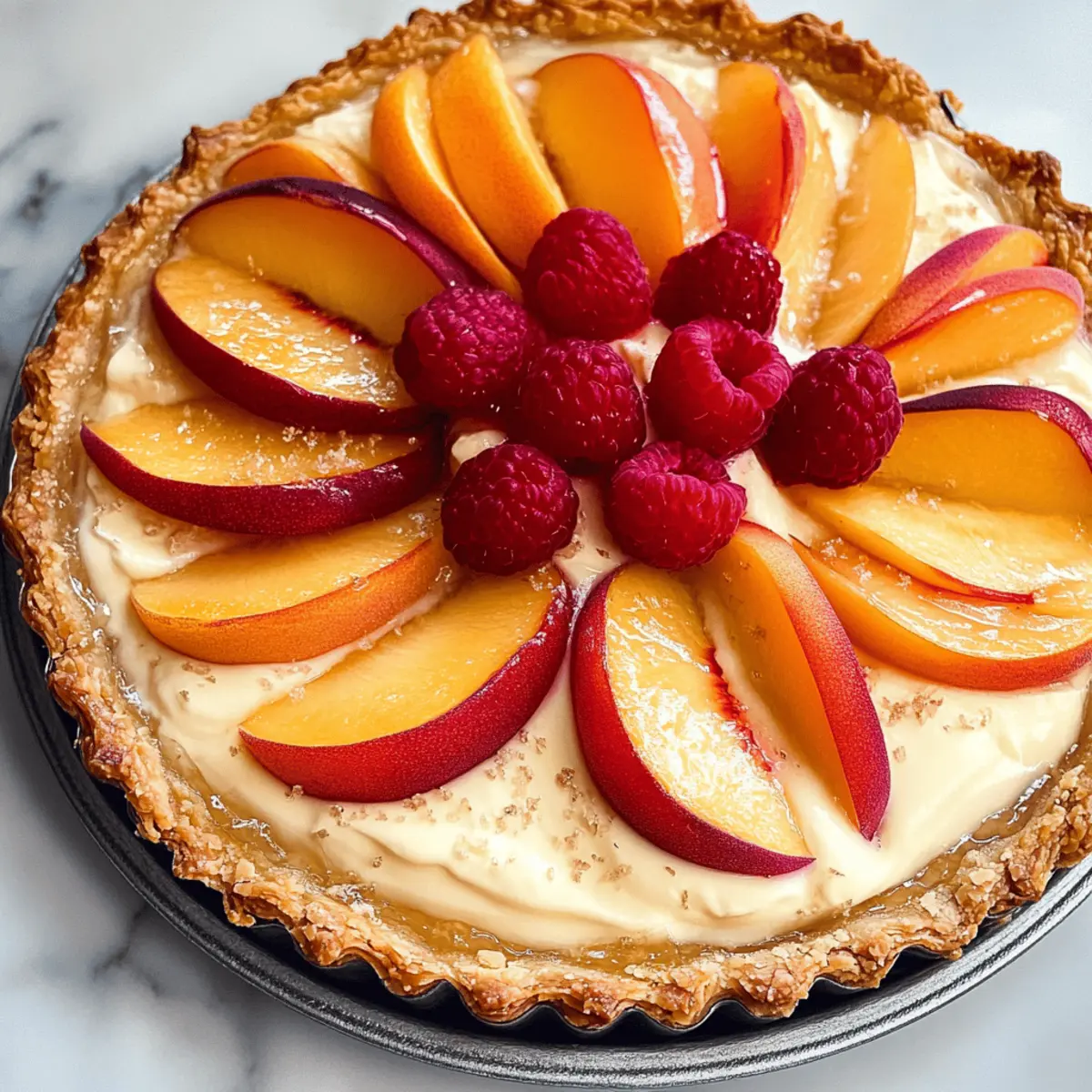 White Peach Mascarpone Tart