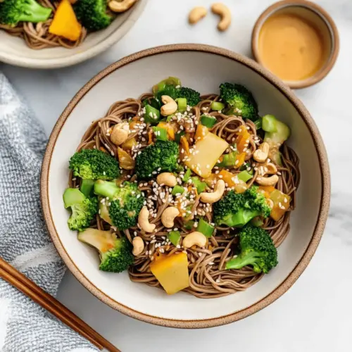 Cashew Broccoli Soba Noodles