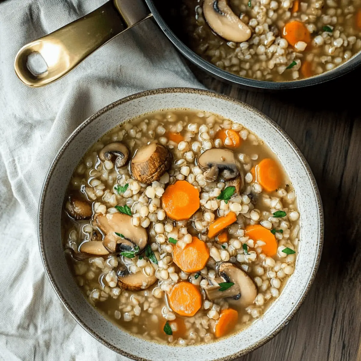 Vegetarian Mushroom Barley Soup