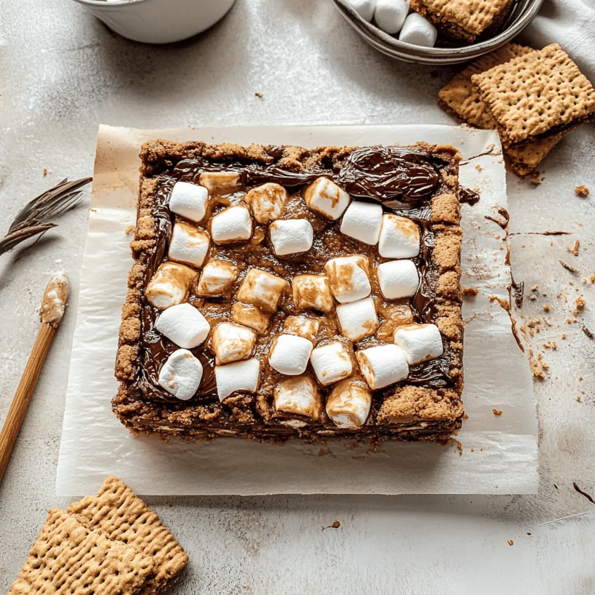 Ooey-Gooey Tahini S’mores Bars