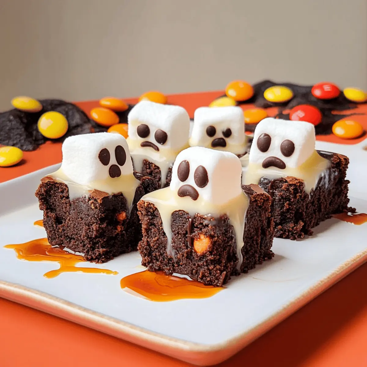 Ghost Marshmallow Brownies