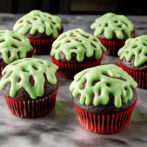 Zombie Brain Cupcakes