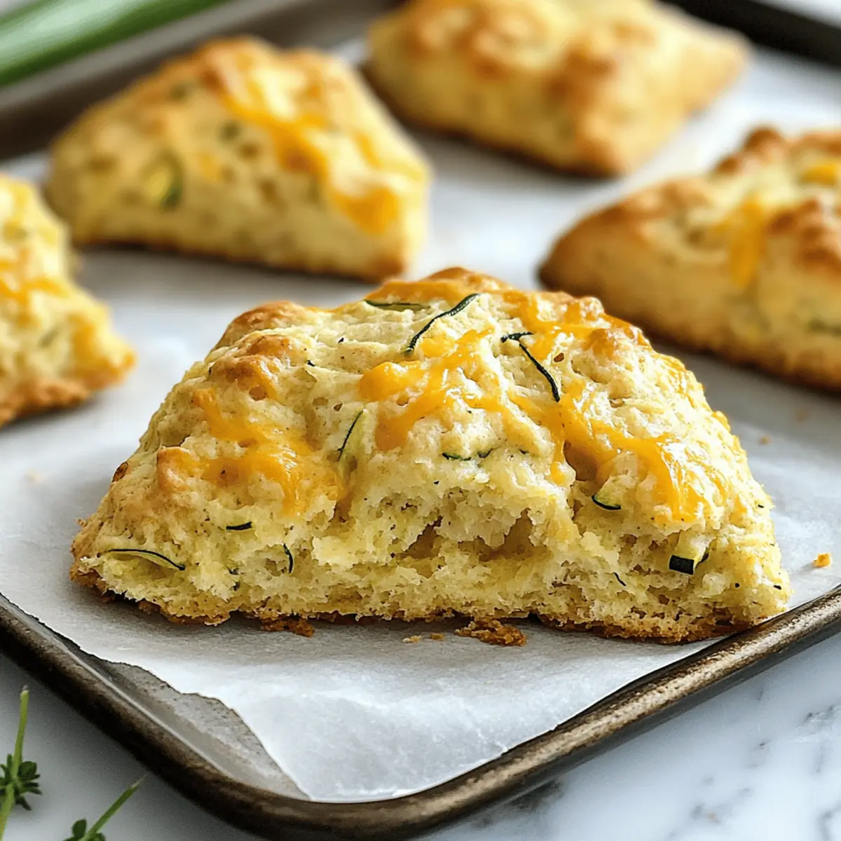 Zucchini Cheddar Scones
