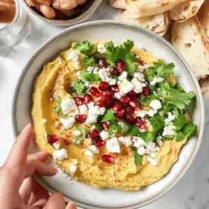 Butternut Hummus with Feta & Pomegranates