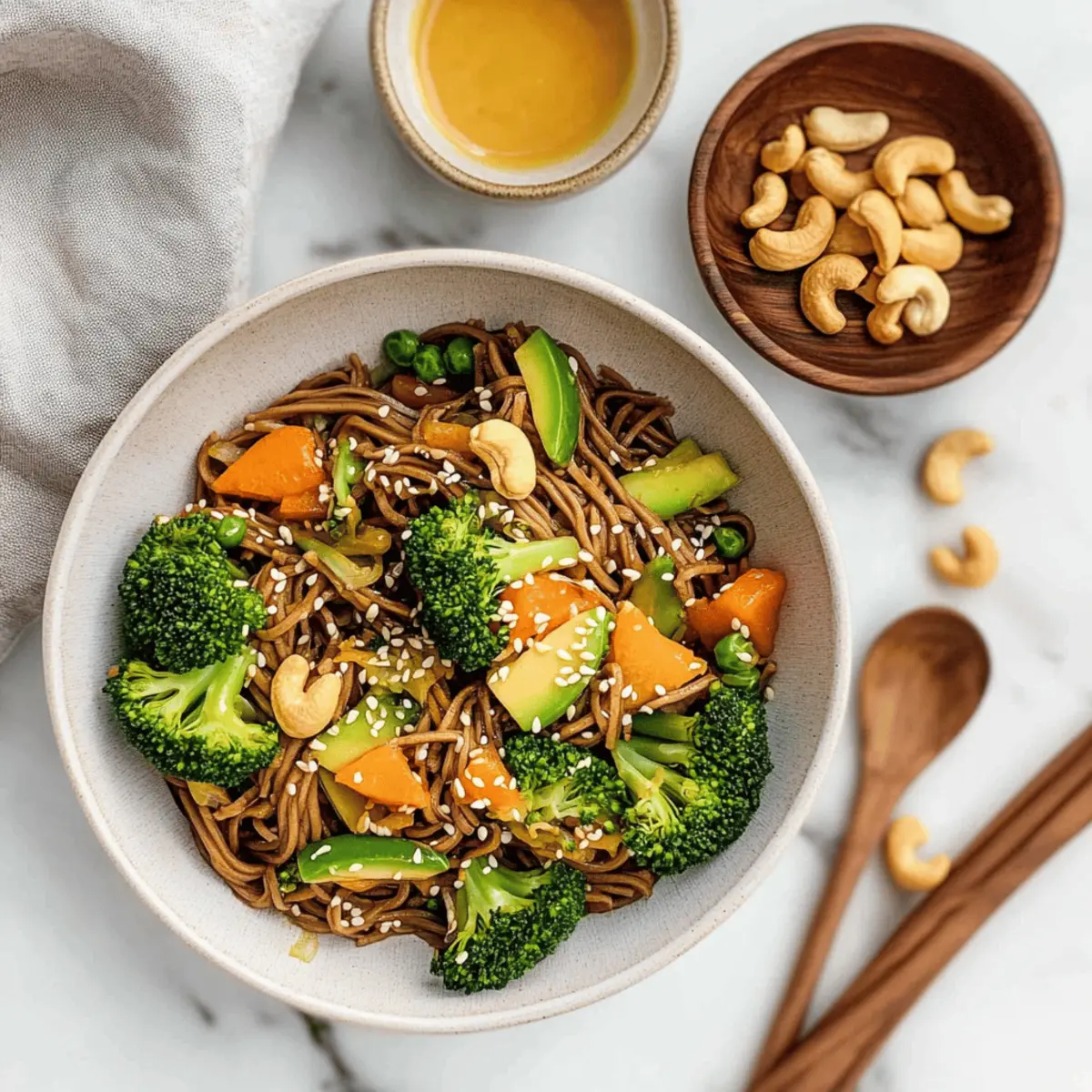 Cashew Broccoli Soba Noodles