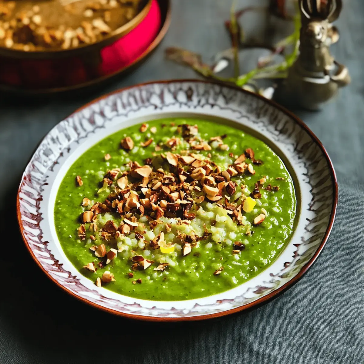 Super-green risotto soup