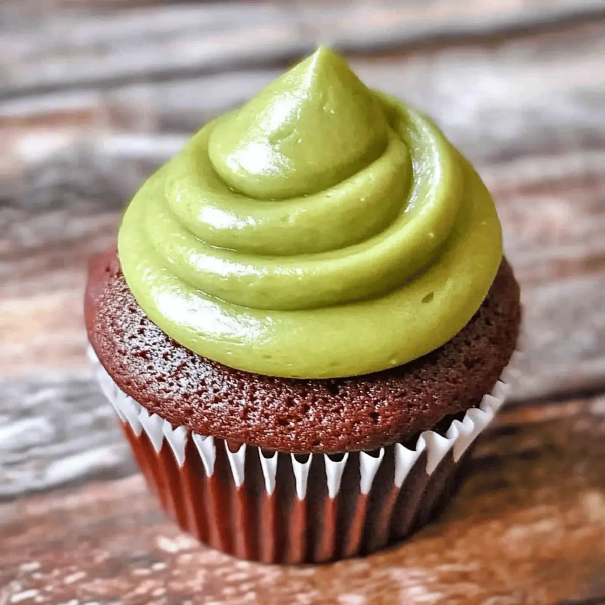 Milk Chocolate Cupcakes with Avocado Buttercream