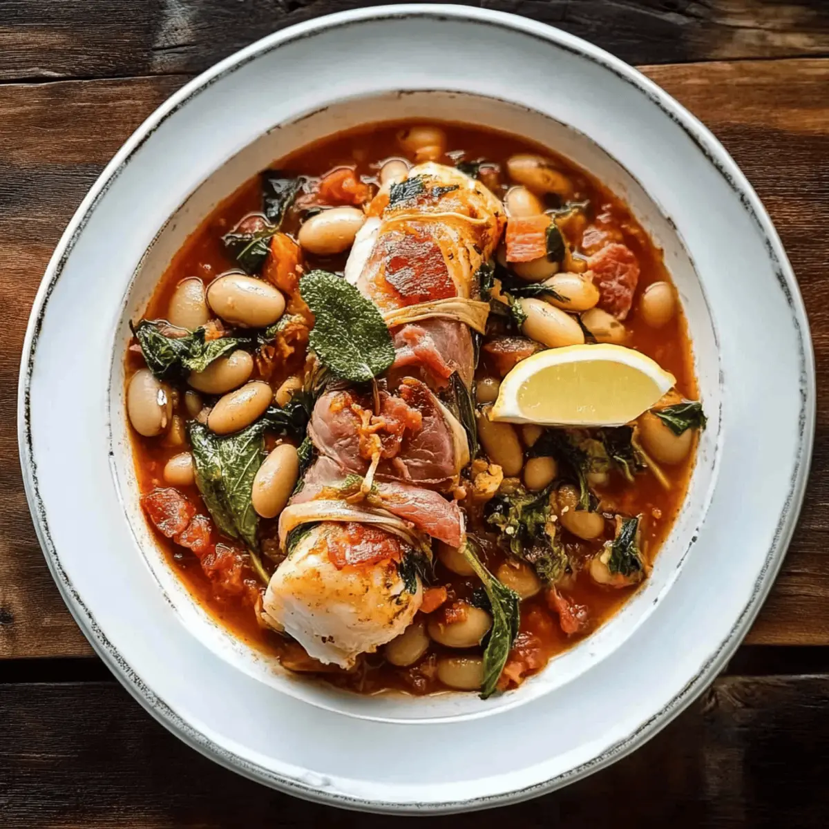 Runner bean stew & roasted monkfish