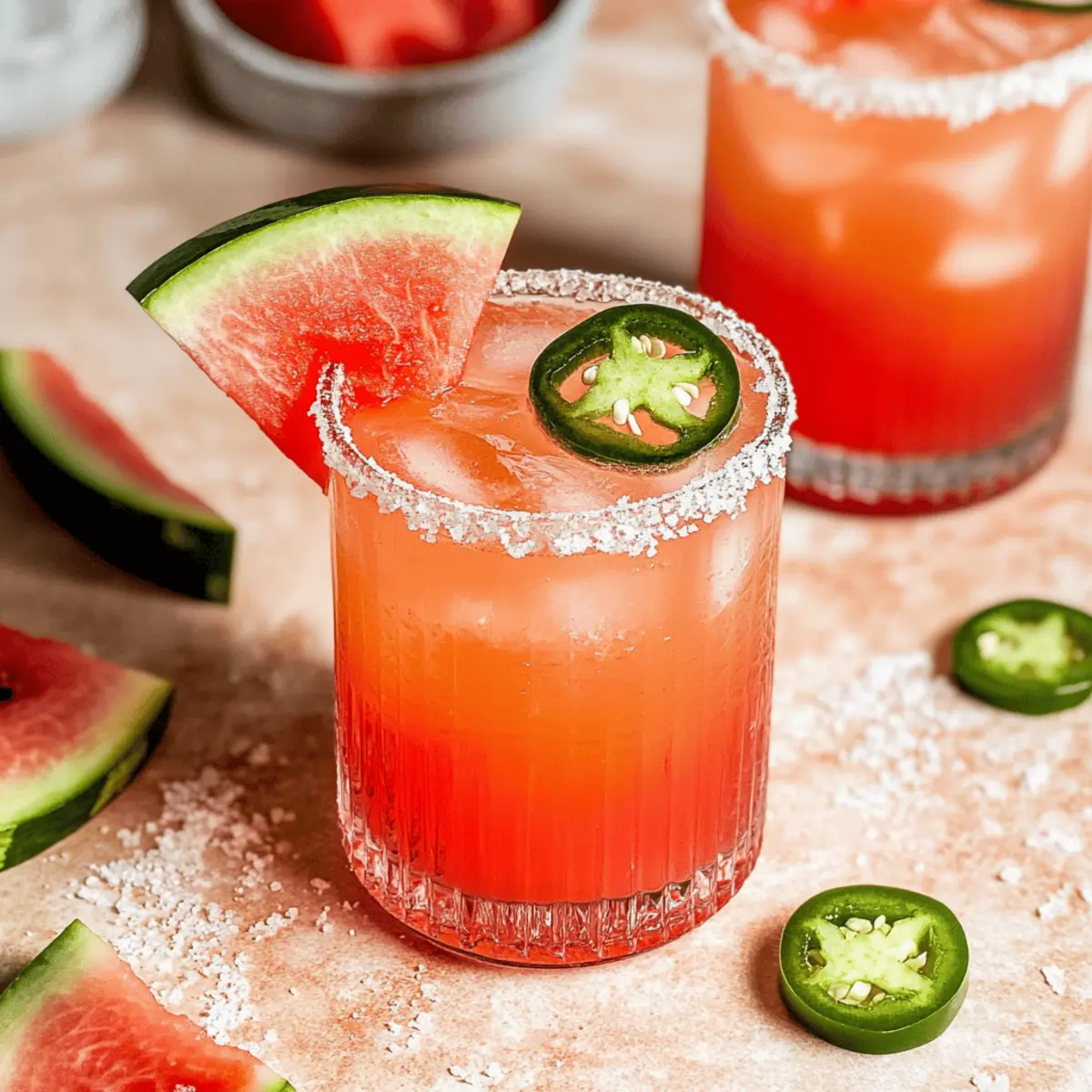 Jalapeño Watermelon Margaritas