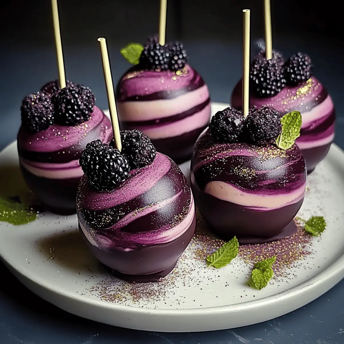 Blackberry Cheesecake Pops