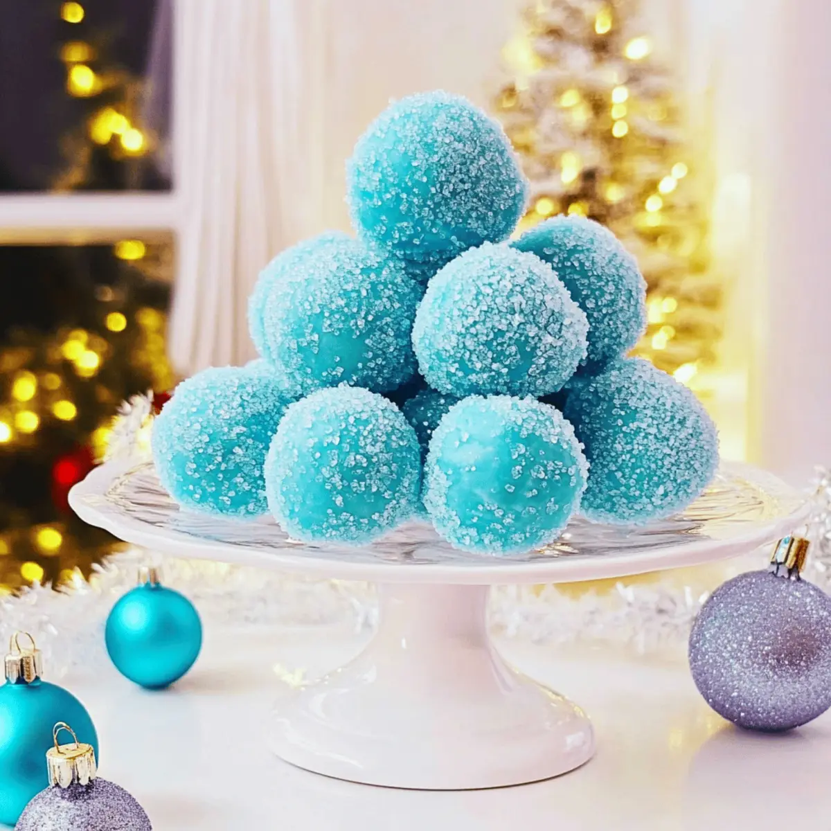Blue Curacao Christmas Truffles