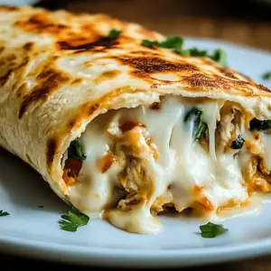 Cheesy Garlic Chicken Wraps
