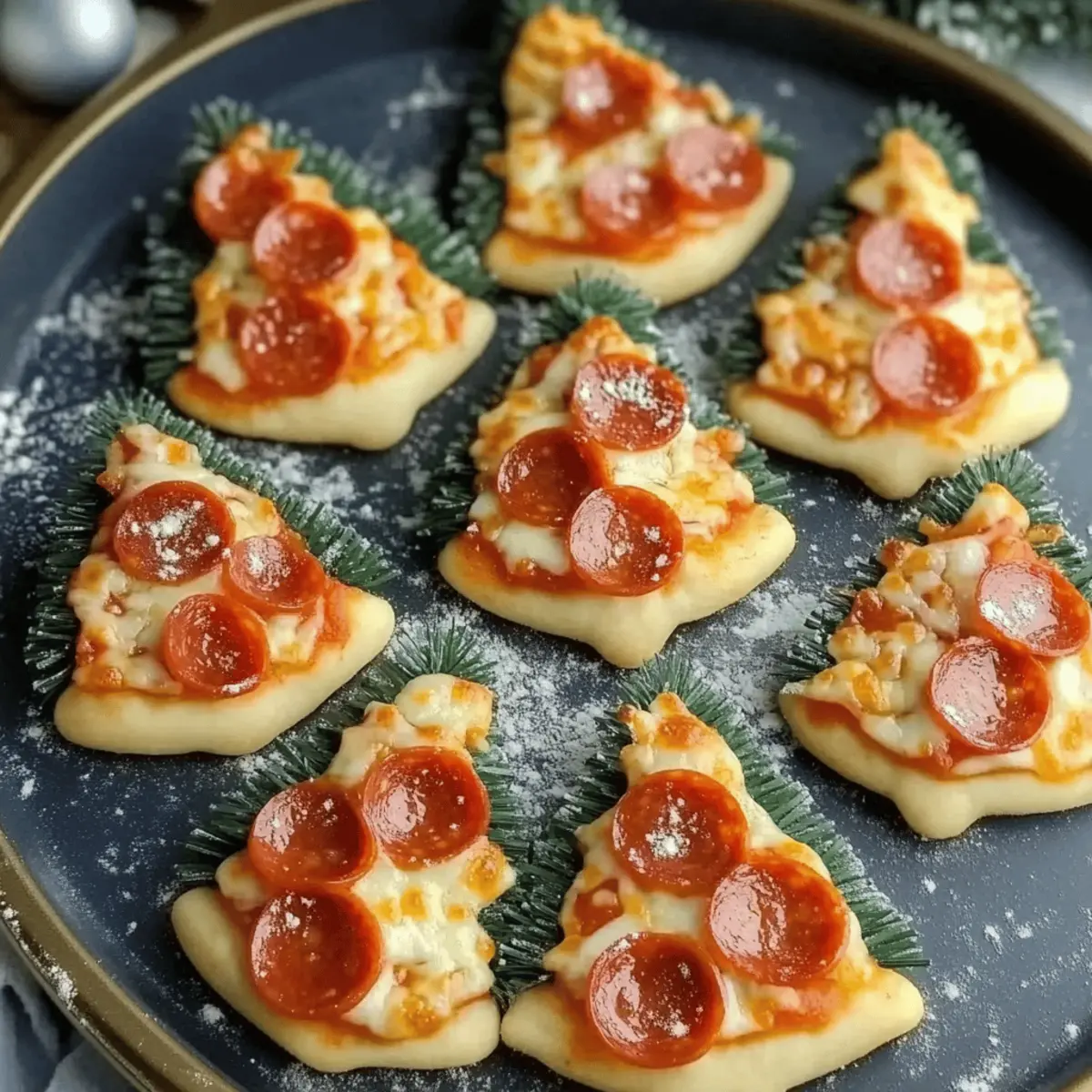 Christmas Tree Mini Pizzas