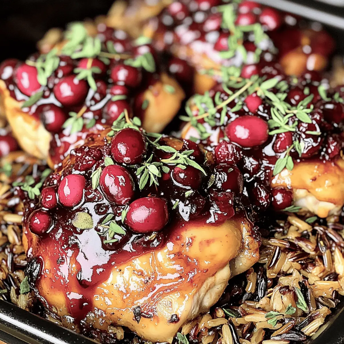Cranberry Glazed Chicken Thighs