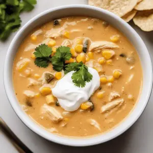 Crockpot Sweet Corn & Pepper Jack White Chicken Chili