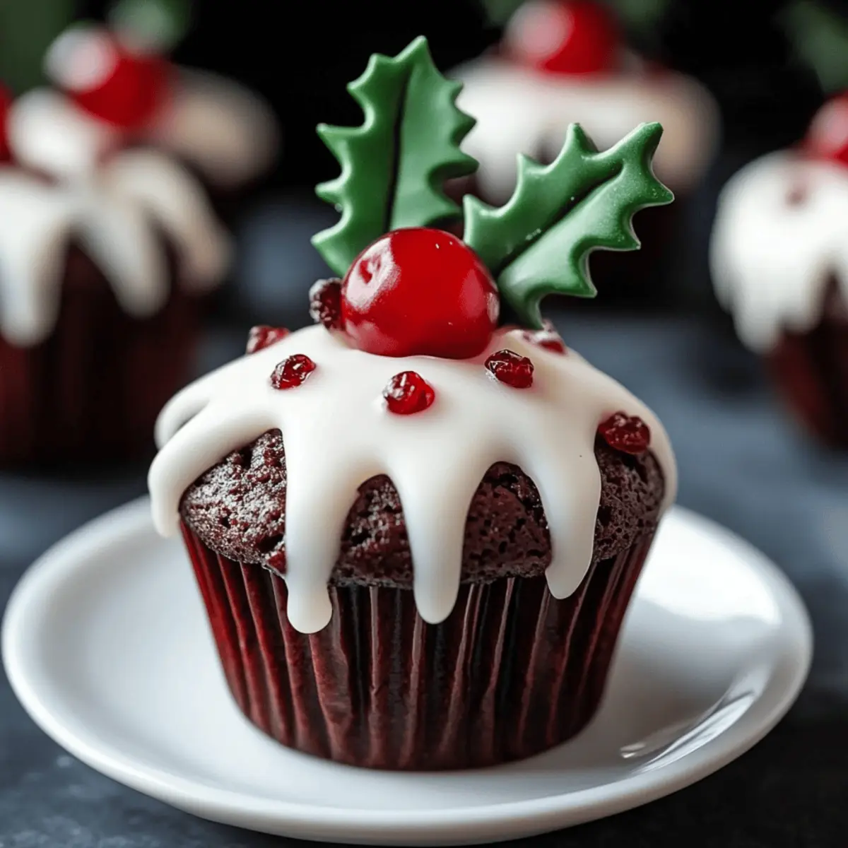 Festive Christmas Pudding Cupcakes