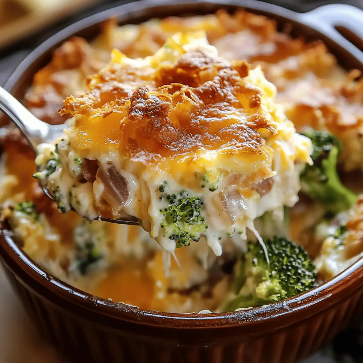 French Onion Broccoli Cheese Casserole