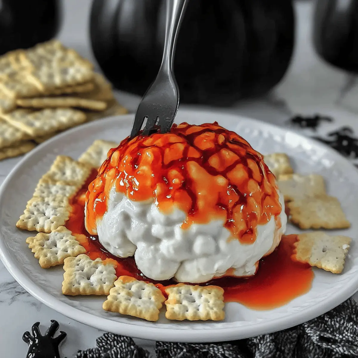 Halloween Brain Dip Appetizer