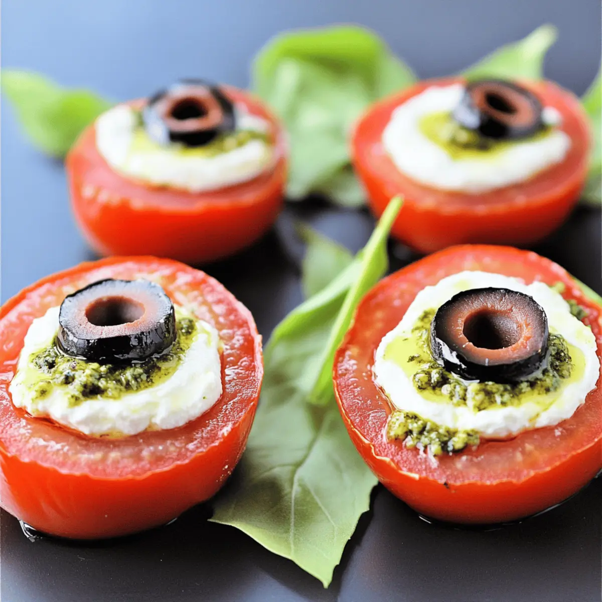 Halloween Caprese Eyeballs
